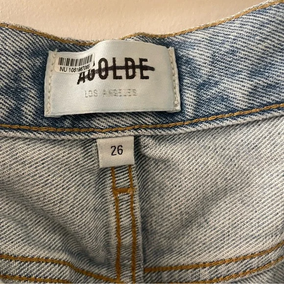 SALE! Agolde Button Front Straight Leg Classic Blue Women's Jeans Size 26 - Picture 7 of 9